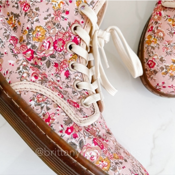 Dr. Martens Shoreditch pink floral hight tops - Picture 5 of 7